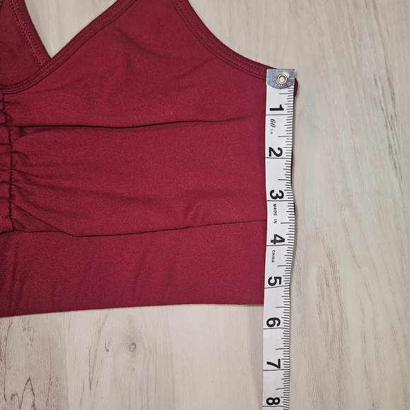 Savvi Addy Sports Bra Red Women's Medium (Tag Worn) Low Impact Racerback - Picture 6 of 9